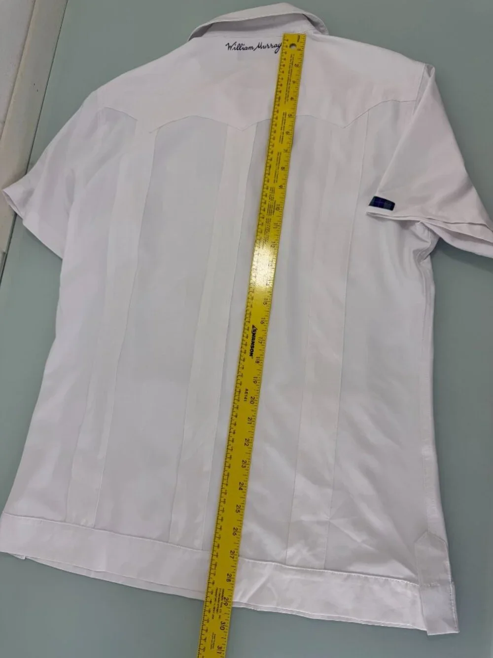 William Murray Shirt Mens M Medium White Bowling Lounge Button Up Golf Leisure